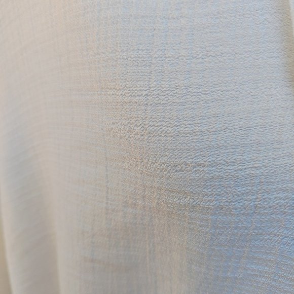 Blu Pepper Ivory Blouse High Neck 3/4 Sleeves Lace Trim Modest - Picture 5 of 10